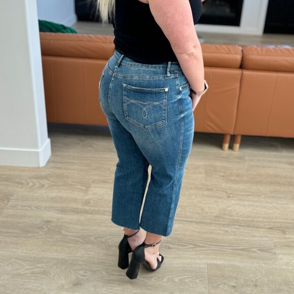 HAYES HIGH RISE WIDE LEG CROP JEANS - Picture 4 of 6